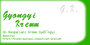 gyongyi kremm business card